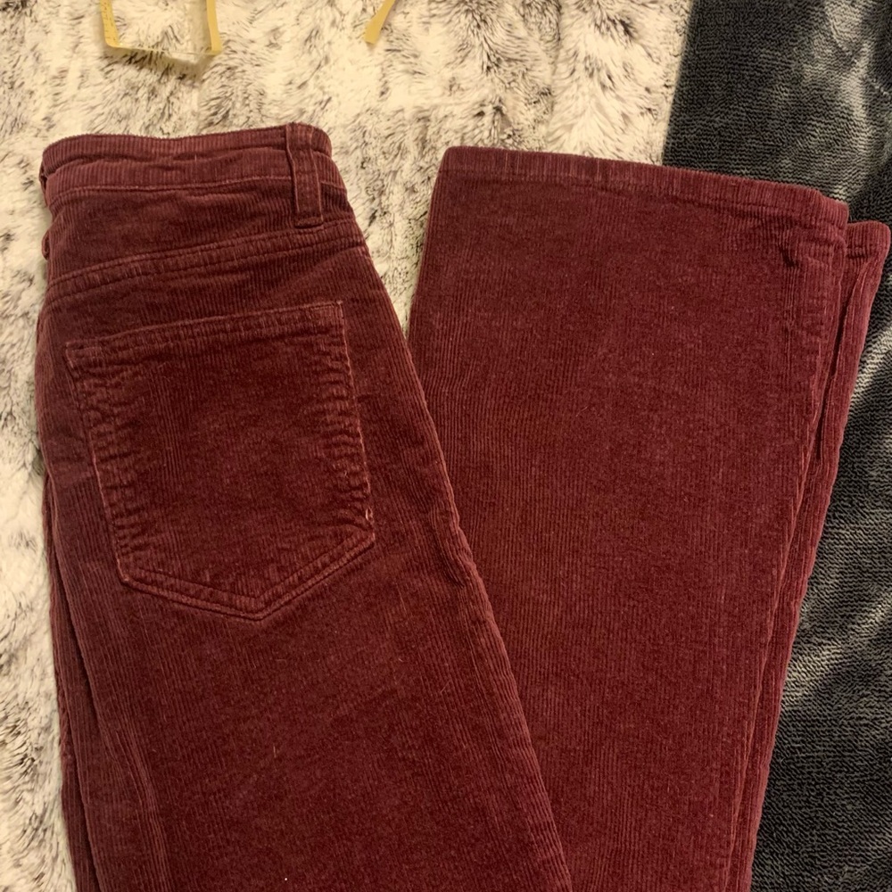Shein Maroon flares size small
